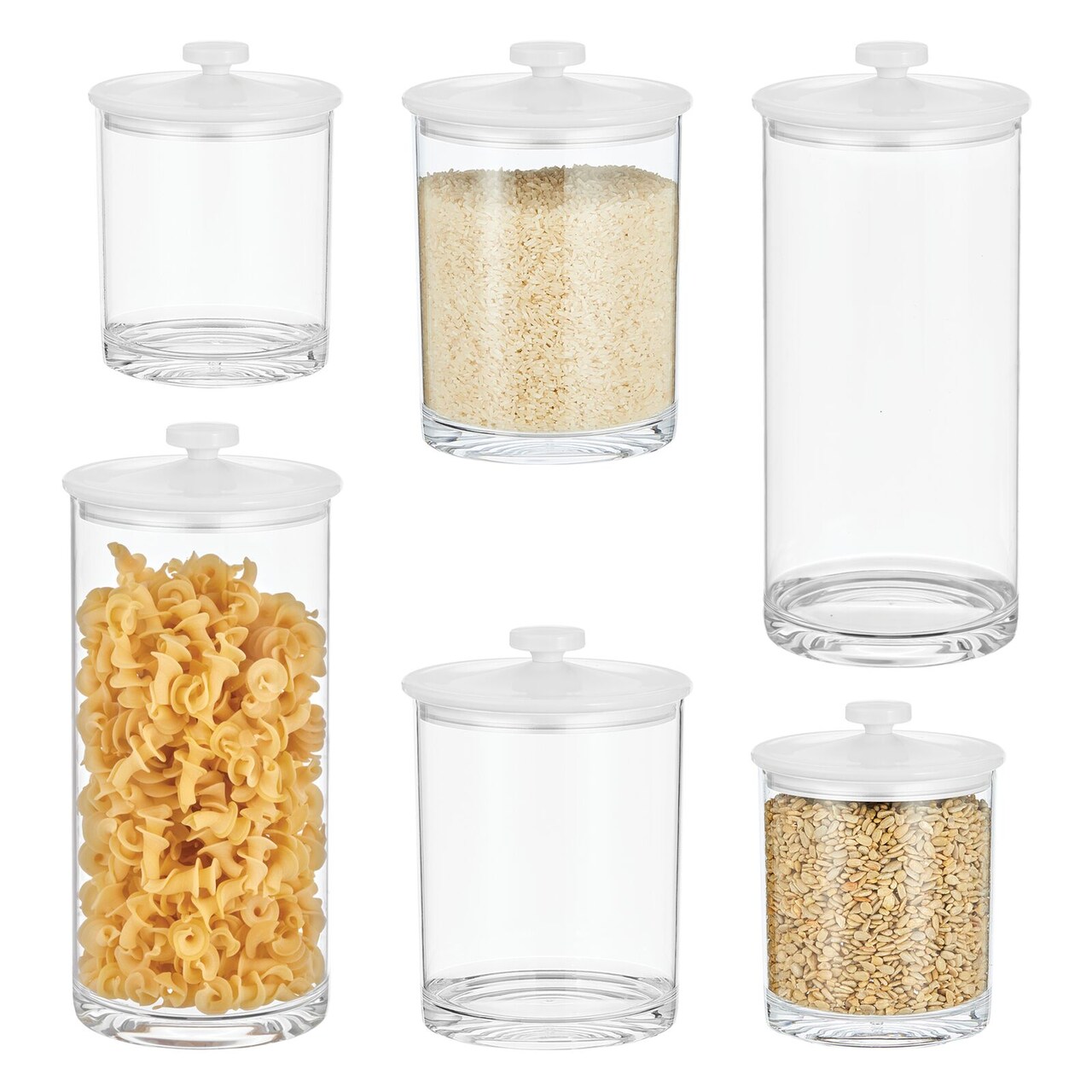 mDesign Kitchen Airtight Apothecary Acrylic Canister